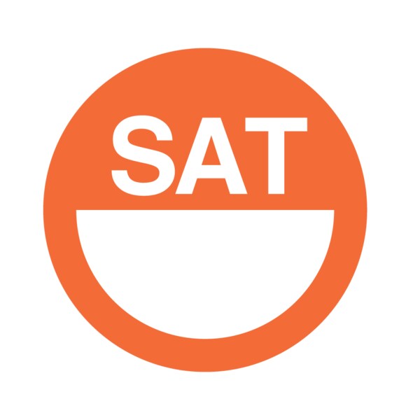 DaySpots - Saturday 3" circle White w/Orange